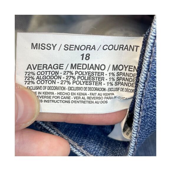 Gloria Vanderbilt Amanda Jeans Women's 18 Blue Stretch Classic Fit Straight Leg - Picture 8 of 8